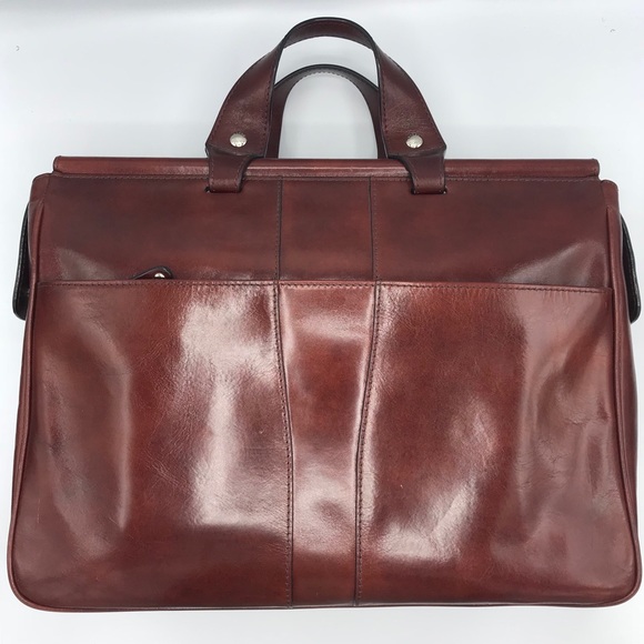 Bosca Bags Bosca Old Leather Dark Brown Classic Dowel Bag Poshmark
